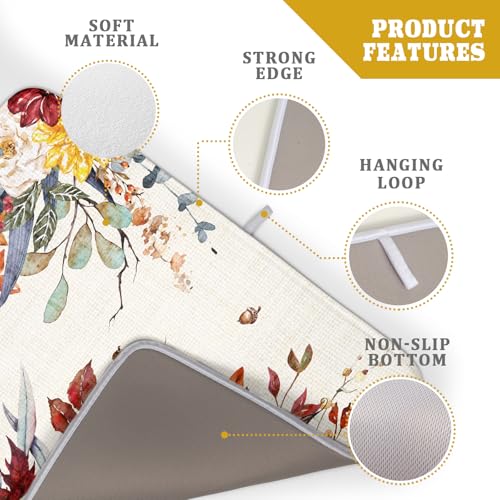 Fall Dish Drying Mat for Kitchen Countertop (24" x 18")