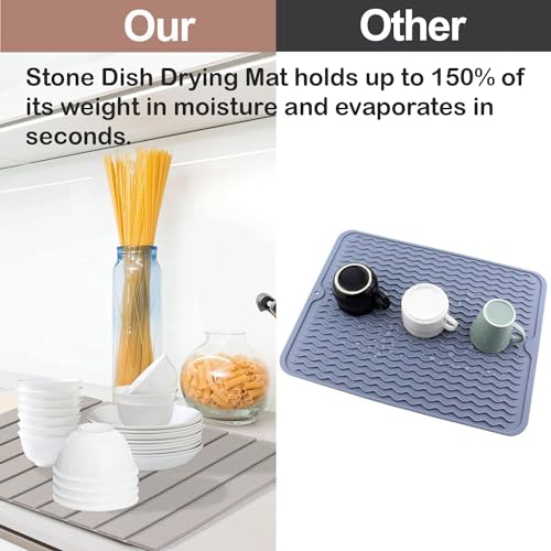 Large Stone Dish Drying Mat for Kitchen Counter