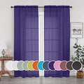 Purple Sheer Curtains 63 inch Length 2 Panels Set (Purple / 42"W x 63"L (Pack of 2))
