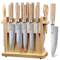 2026 Upgrade Japanese Kitchen Knife Set with Torii (Beige Wooden Handle)