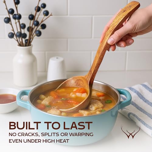 4Pcs Wooden Ladle Set