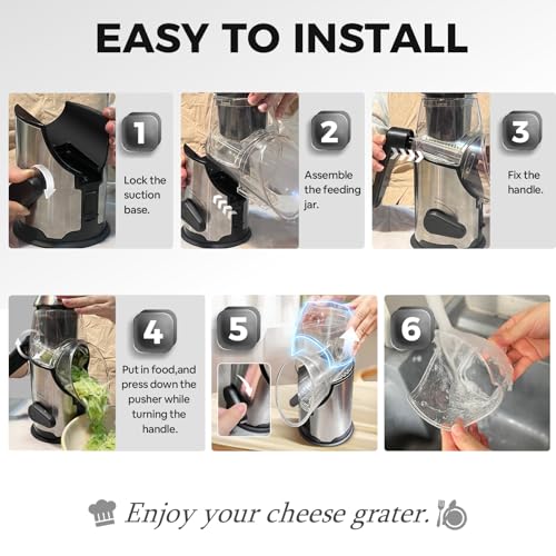 Rotary Cheese Grater with Handle
