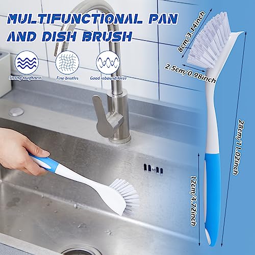 30 Pcs Kitchen Scrub Dish Brush Bulk (Blue)