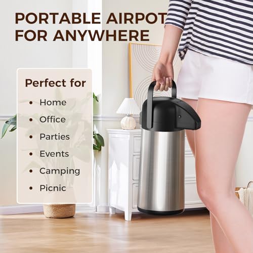 Coffee Carafe for Keeping Hot (Stainless Steel / 85 Ounces)