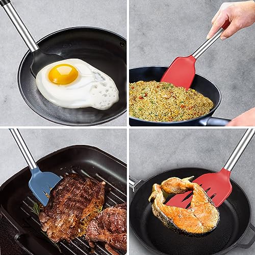 Silicone Spatula and Cooking Spoon (Starry blue)