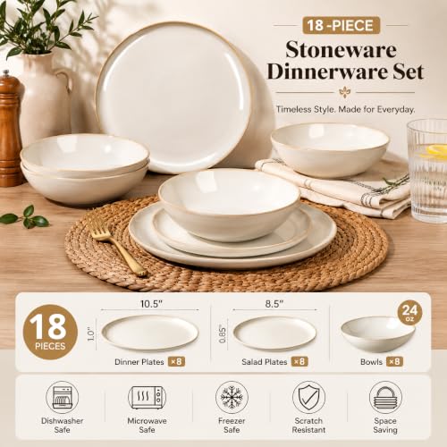 Ceramic Dinnerware Sets for 6 (Wheat / Service for 6)