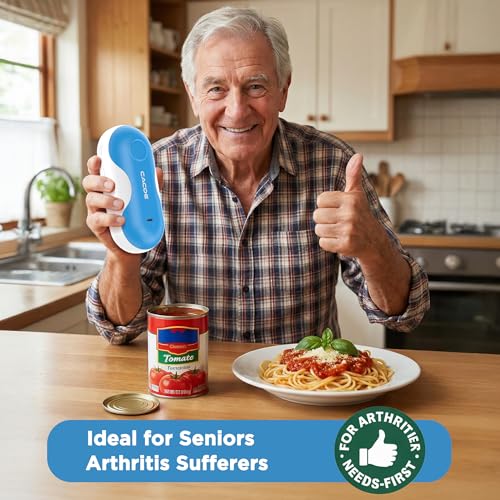 Automatic Smart Electric Can Opener with Auto Stop & USB (Blue)