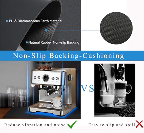 Coffee Mat for Countertops (Black / 16" x 24")