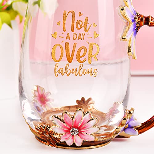 Birthday Gifts for Women Mom Tea Cup Unique Friendship Mothers Gifts for Her from Daughter Son Ideas for Friend Female Sister Coworker (Purple)
