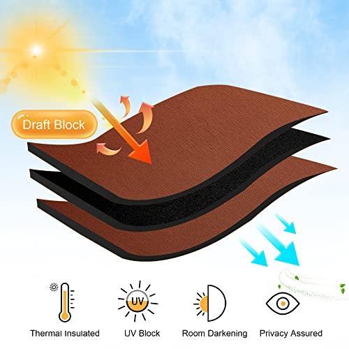 Blackout Curtains for Bedroom Living Dining Room 84 inches Long (Burnt Orange / 42"W x 84"L (Pack of 2))