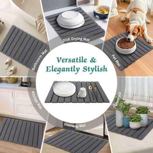 Stone Dish Drying Mat for Kitchen Counter (24*16'')