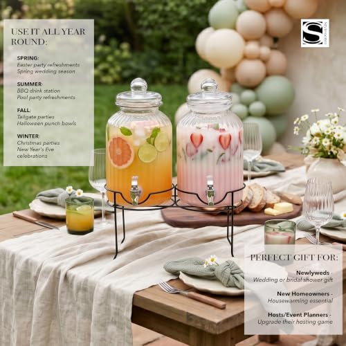 Canyon Beverage Dispenser Set of 2 Cold Drink Dispenser w