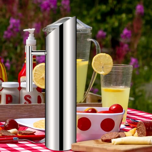 6 Pack 70oz 2l Stainless Steel Water Pitcher Modern Metal Pitcher (70 oz / Silver)