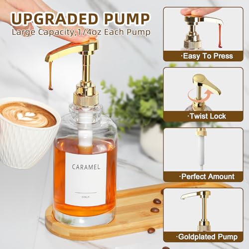 Coffee Syrup Dispenser (Gold / Set of 3)