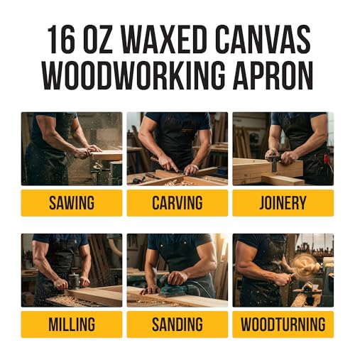 ecoZen Waxed Canvas Welding Apron with Kevlar Thread (Black Kevlar)
