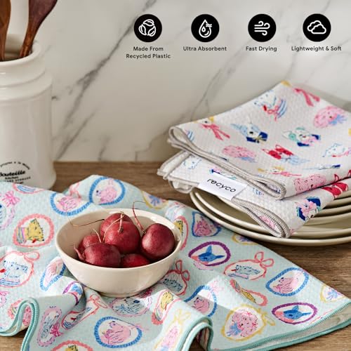 Waffle Kitchen Towel Set of 2 (Puppy Joy)