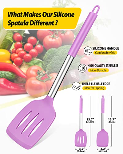 Pack of 2 Silicone Solid Turner (Purple)
