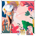 Waterproof Sandproof Beach Blanket Mat for 1 (79" X 83"（1~3 person） / Colorful Print)