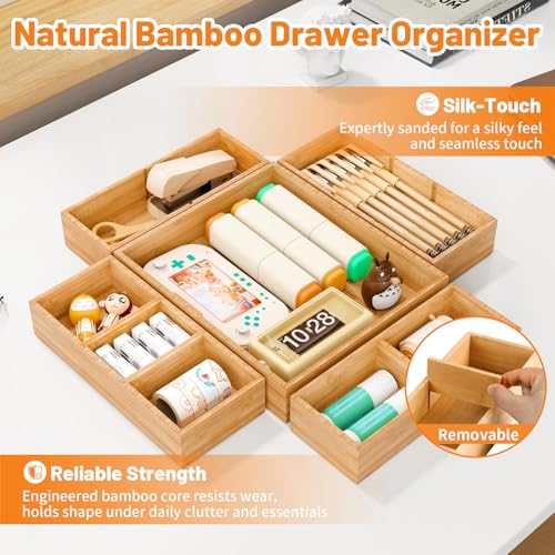 Bamboo Drawer Organizer