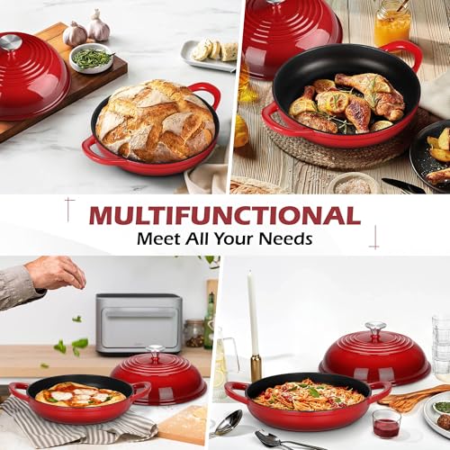 Dutch Oven for Bread Baking (Red)