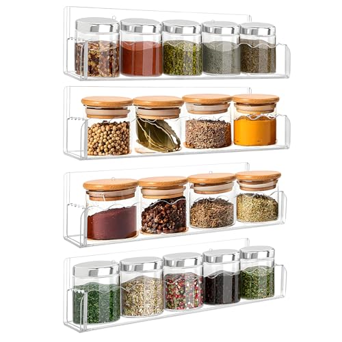 10 inch Spice Rack Wall Mounted (10" / Clear)