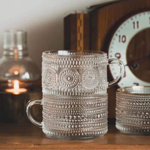 Vintage Coffee Mugs Set of 2 (Translucent)