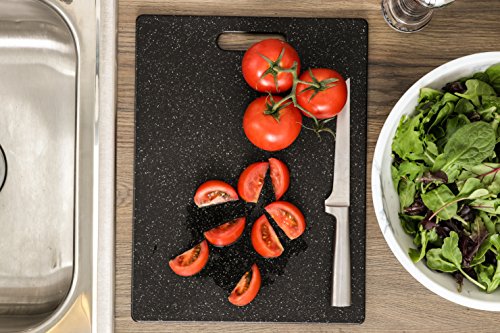 Superboard Pastry Board and Cutting Boards (Set of Two (8.5"L x 11"W & 11"L x 14.5"W) / Midnight Granite Color)
