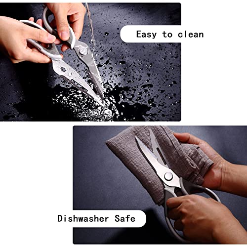 All Purpose Kitchen Scissors that Come Apart Kitchen Shears for Food (Grey)