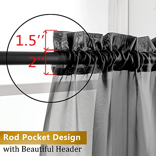 Black Curtains (40"W x 45"L (Pack of 2) / Black)