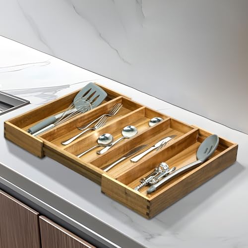 Bamboo Drawer Organizer (Acacia / Large)