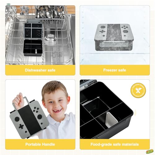 Game Bento Box for Kids (Gray)