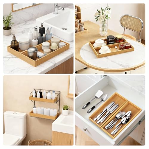 Bamboo Drawer Organizer (15" x 6" x 2")