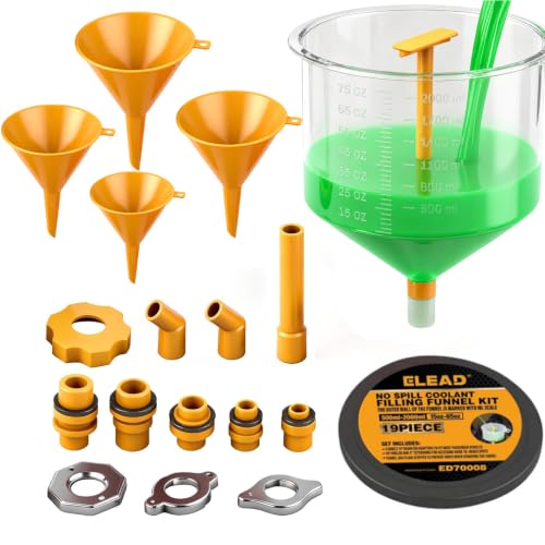 No Spill Coolant Funnel Kit (Multi-use Version Yellow)
