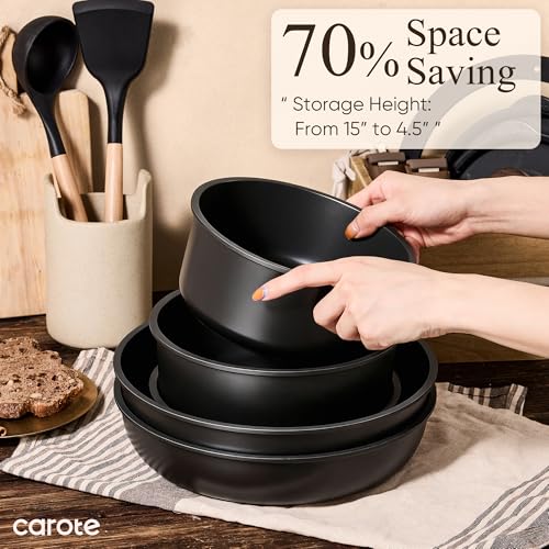 38pcs Pots and Pans Set Non Stick (Black / 38 Piece)