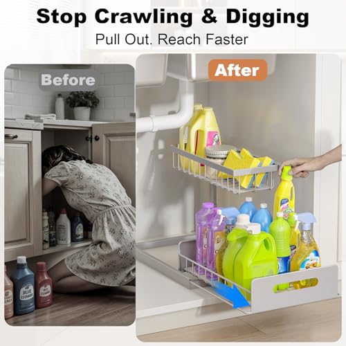 Under Sink Organizer (Grey / 1 Pack)