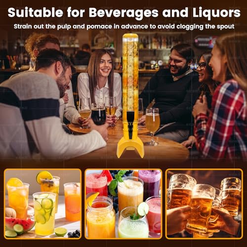 2 Pcs Beer Dispenser (Yellow-3L/100Oz)