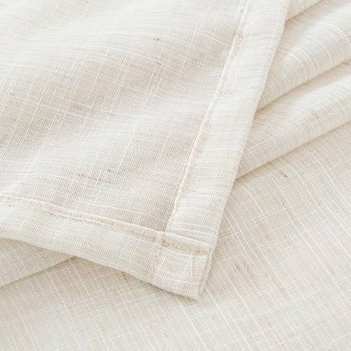 Small Linen Curtains 24X36 Inch Length for Short Cafe Windows (Linen / 24"W x 36"L (Pack of 2))