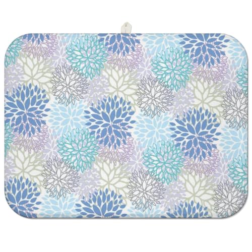 Dish Drying Mat Drainer Pads (Blue / 18"x24")