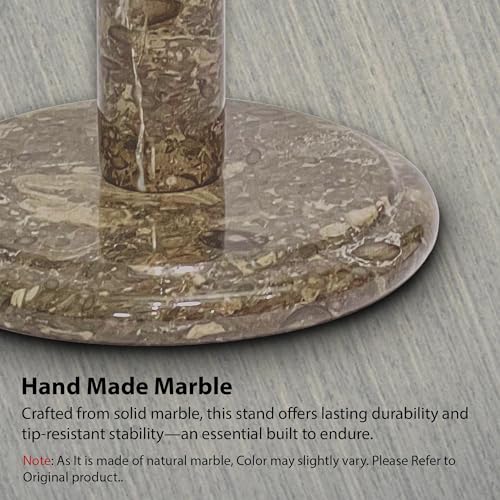Handmade Fossil Grey Marble Paper Towel Holder (Fossil)