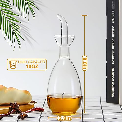 Glass Oil Bottle with Spout (10 Ounces)