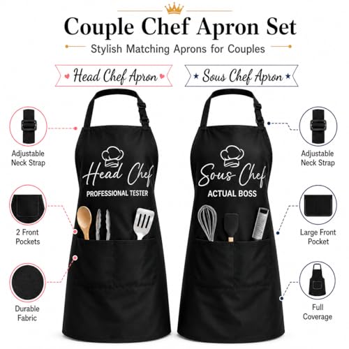 Sous & Head Chef Apron Couple Gifts