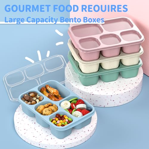 Bento Box Adult Lunch Box (Wheat(Green/Blue/Pink/Beige))