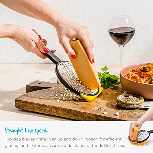Ograte Double Sided Cheese Grater (Orange / Blade: 6mm | Length: 25.0cm)
