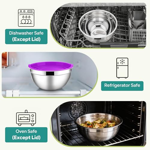 Mixing Bowls with Lids Set (Multicolor / 10 Piece)
