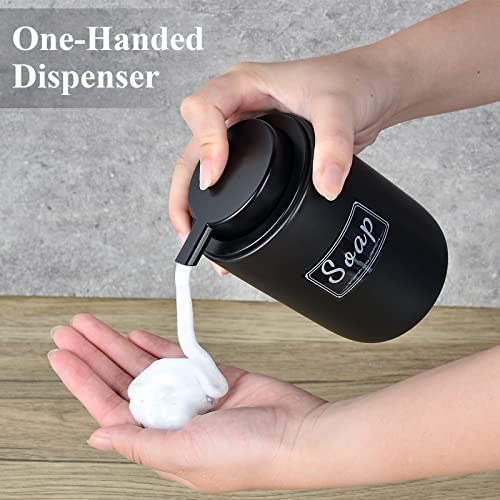 Foaming Soap Dispenser Set (Black-2 Pack)