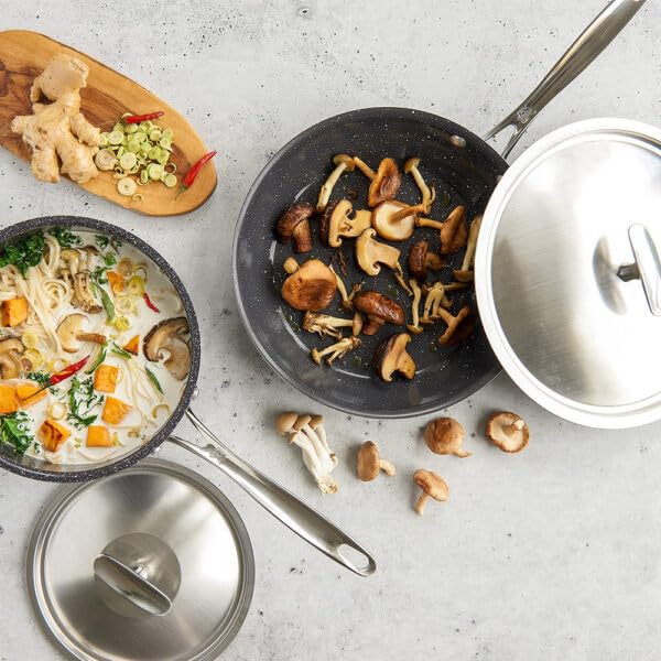 Basalt Formed Aluminum Sauce Pan (3-Quart / Nonstick Ceramic Coating)