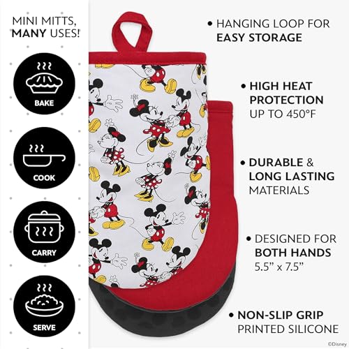 Disney Mickey & Minnie Mini Oven Mitts (Mickey & Minnie (Red))
