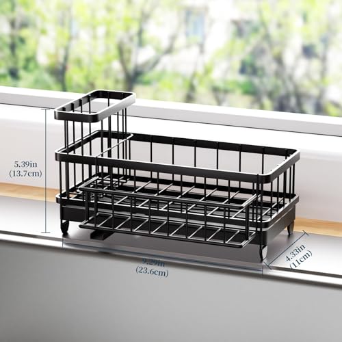 Sponge Holder for Kitchen Sink (Black / Large)
