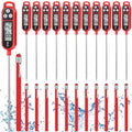 12 Pcs Meat Food Thermometer Food with Probe (Red)
