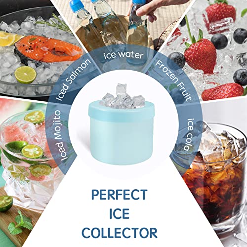 Cylinder Silicone Ice Cube Mold (1 Pcs / Blue-Green)